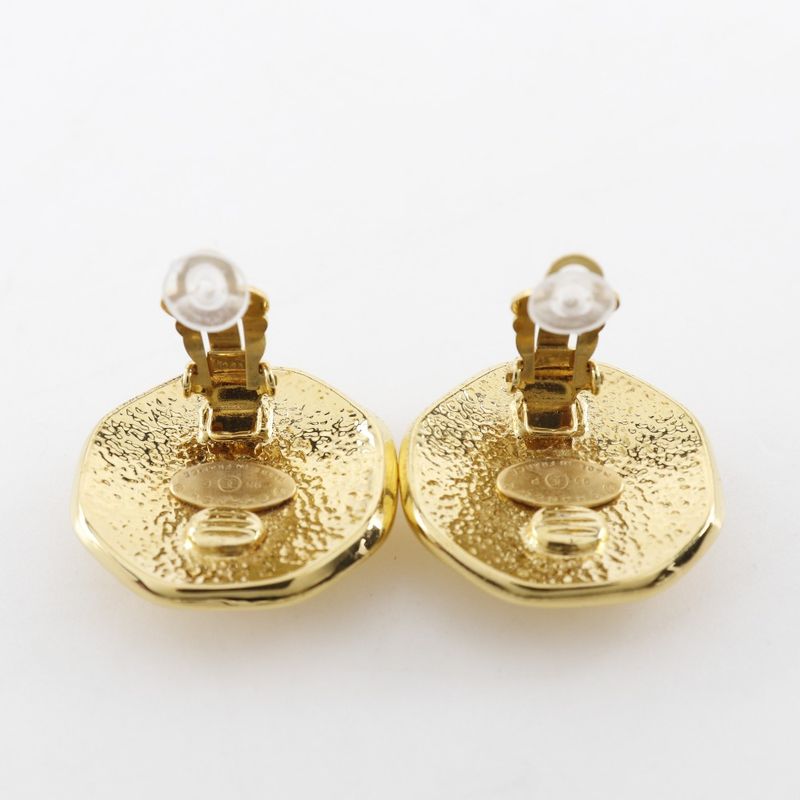 Chanel Coco Mark Vintage Gold Plated 95 P 25.5 g Earrings — view 5