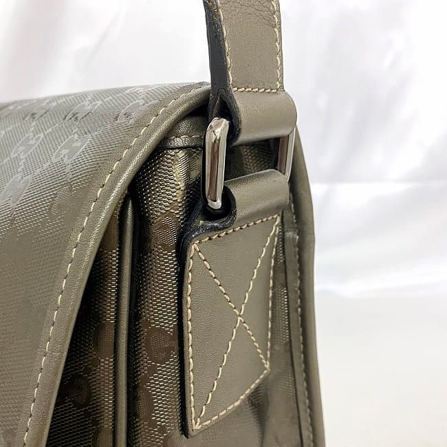 Gucci Shoulder Bag Khaki Green Imprime — view 6