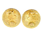 Chanel Earring Circle Logo Large Vintage Cambon Earrings — view 4