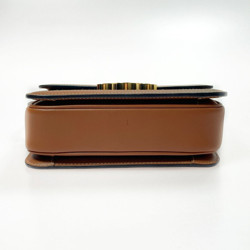 Celine Triomphe Shoulder Bag Bz4.04 lu Brown Leather — view 3
