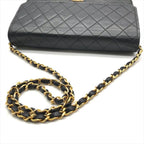 Chanel CC Logo Quilted Lambskin Push Lock Chain Shoulder Bag Black — view 6