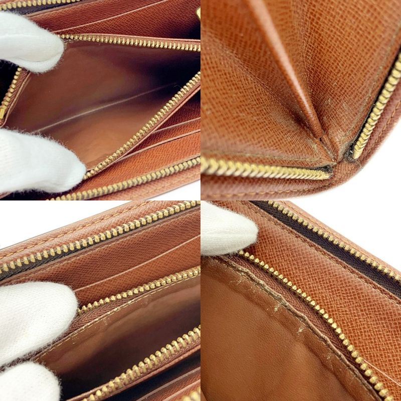 Louis Vuitton Monogram Porte Monnaie Zip Long Wallet Brown — view 9