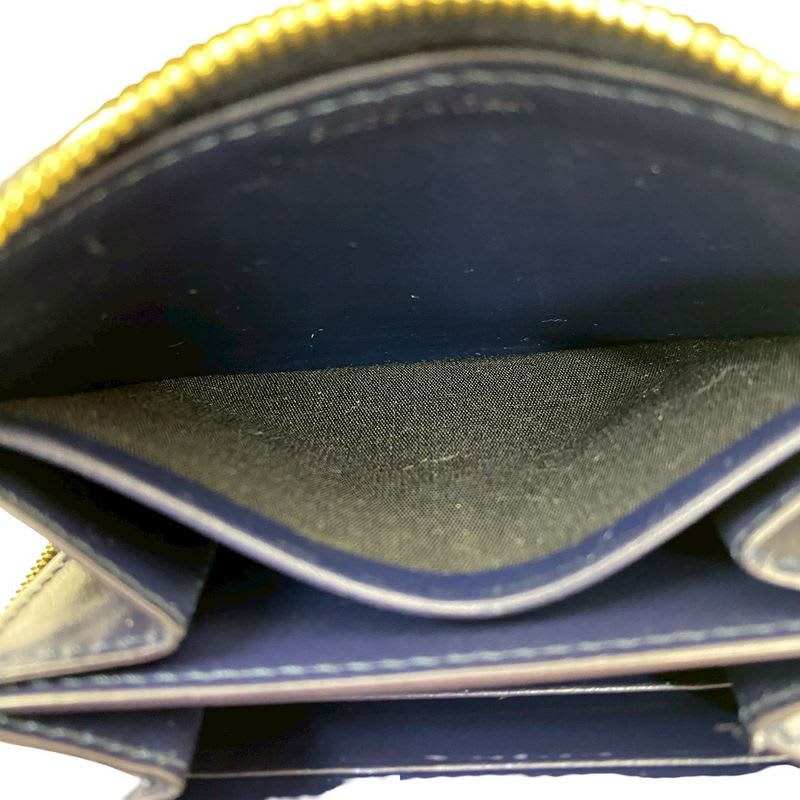 Celine CC Charm Compact Wallet Quilted Leather Round Zip Bifold — view 9