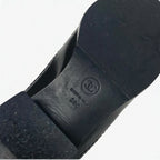 Chanel Boots Short Shoes Tweed Black Navy Brown Logo Belt — view 9