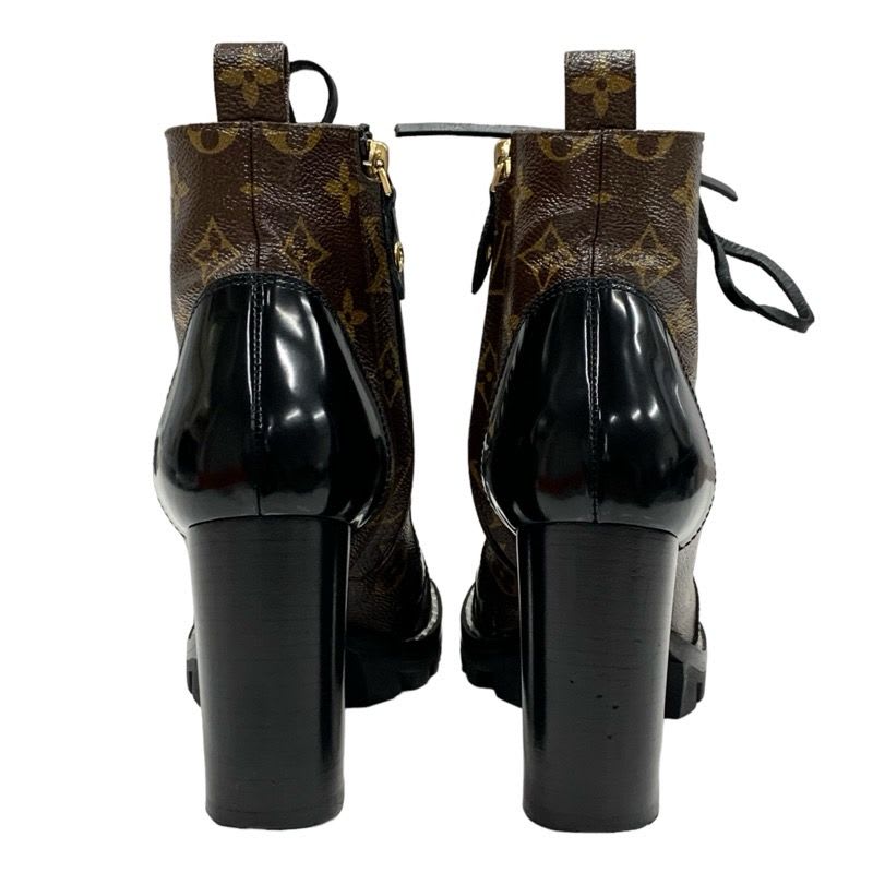 Louis Vuitton Star Trail Line Monogram Boots Short Shoes Leather Brown — view 5