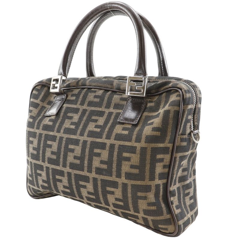 Fendi Zucca Nylon Canvas Brown Handbag — view 2