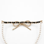 Chanel Choker Gold Coco Mark Ribbon Chain Lambskin — view 5