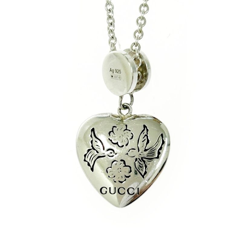 Gucci Silver Colored Stone Blinds for Love Necklace 10.5 g 925 Engraved — view 5