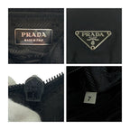 Prada Tessuto Triangle Logo Plate Black Silver Hardware Nylon Bt0173 — view 4
