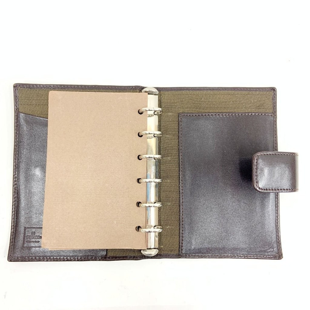 Fendi Zucca 6 Holes Notebook Cover Brown — view 7