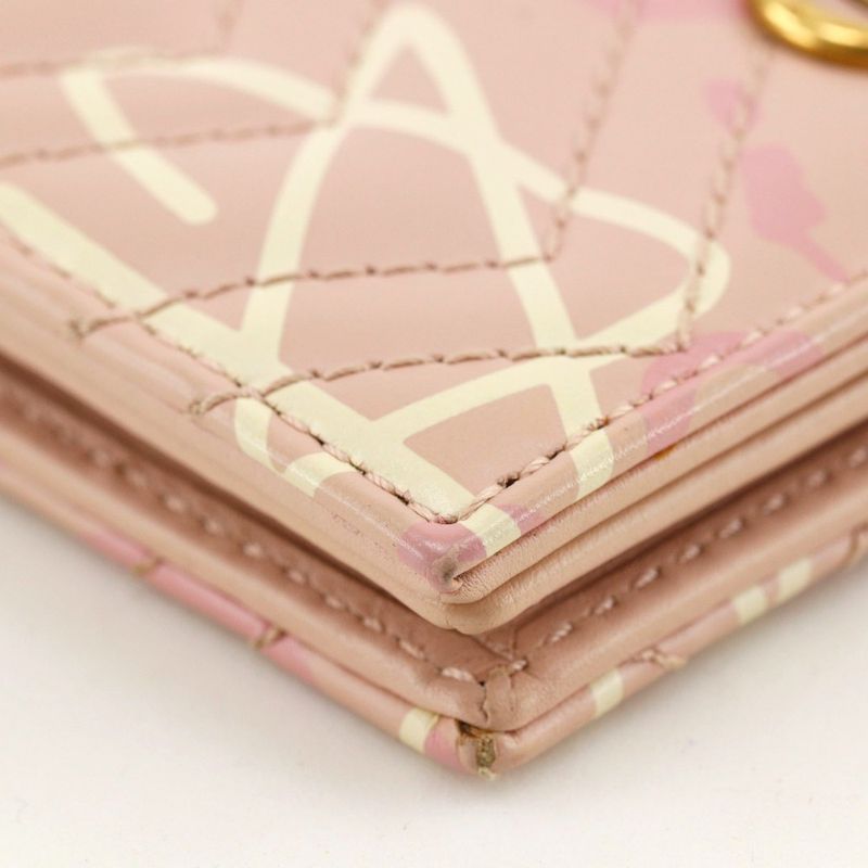 Gucci Compact Wallet GG Ghost Card Case Leather Pink Bifold — view 4