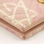 Gucci Compact Wallet GG Ghost Card Case Leather Pink Bifold — view 4