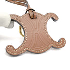 Celine Triomphe Key Sling Bag Charm Tan Brown Gold Hardware Holder — view 7