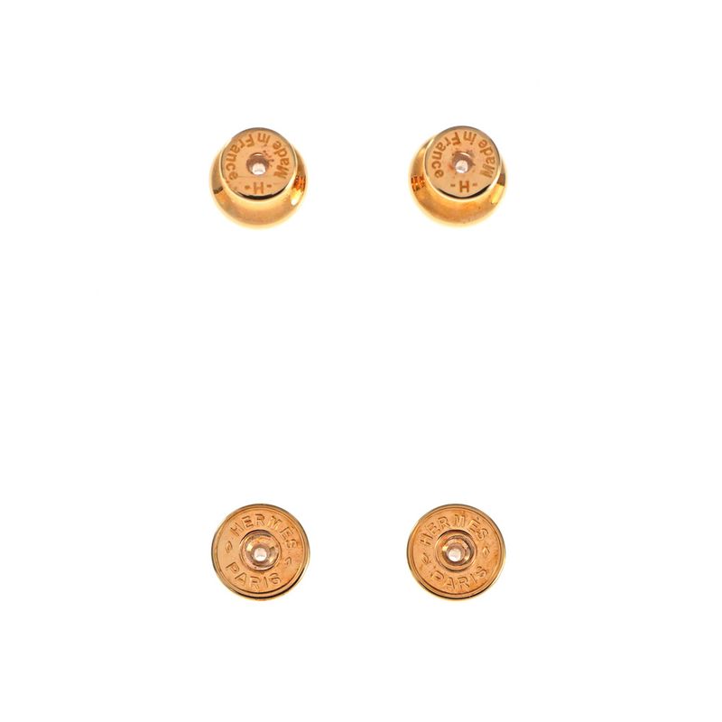 Hermes Earrings Pop Ash Pair Black Rosegold Hardware Jewelry — view 8