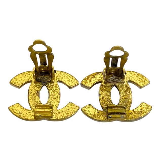 Chanel Earrings 01 A Coco Mark Faux Pearl Gold GP Accessories Jewelry — view 7