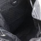 Gucci 019.2058.0173.5 Nylon Canvas And Leather Black Backpack Daypack — view 7
