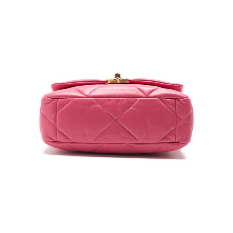 Chanel 19 Quilted 2-Way Chain Shoulder Lambskin Pink With Gold And Silver — view 5