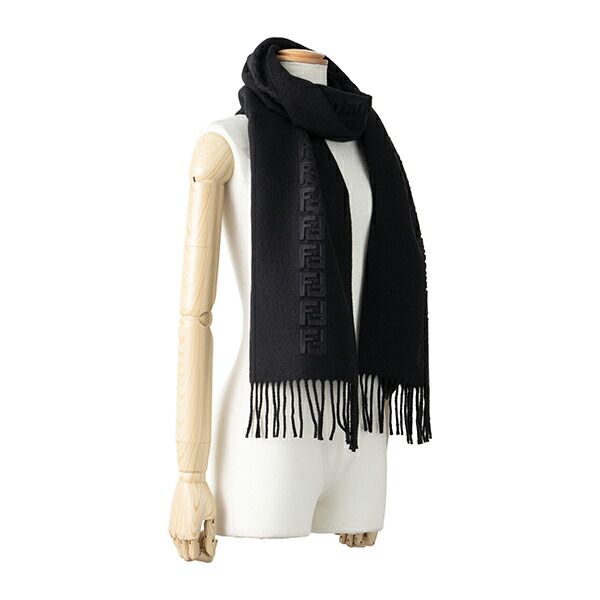 Fendi Scarf Stole FF Logo Nero — view 2