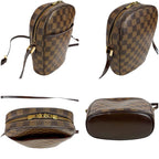 Louis Vuitton Ipanema PM Shoulder Bag Damier Leather Ebene Brown — view 5