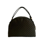 Celine Vintage Macadam Blason Triomphe Pattern Leather Handbag Mini Boston Bag — view 4