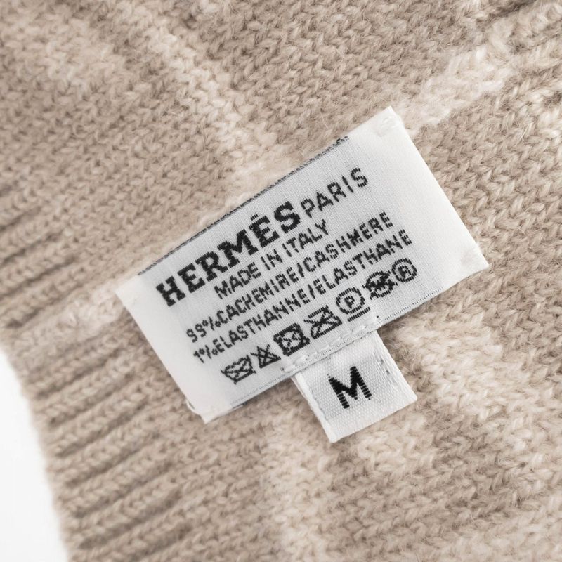 Hermes Headband Chaine D'ancre Cashmere Beige M Size — view 6