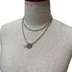 Hermes Chaine Dancre Game Chain Necklace Silver — view 3