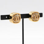 Chanel Earrings Gold Coco Mark Square — view 8