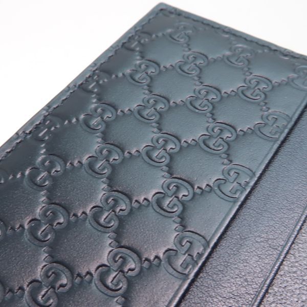 Gucci Card Case Micro Guccissima Leather Holder Navy — view 7