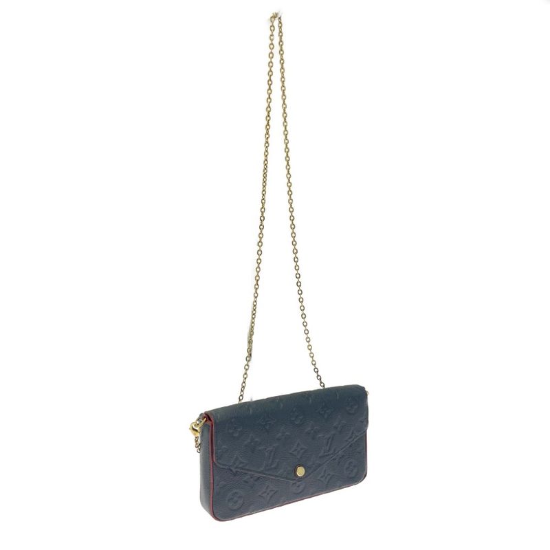 Louis Vuitton Monogram Empreinte Pochette Felicie Marine Rouge — view 2