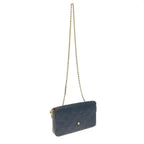 Louis Vuitton Monogram Empreinte Pochette Felicie Marine Rouge — view 2