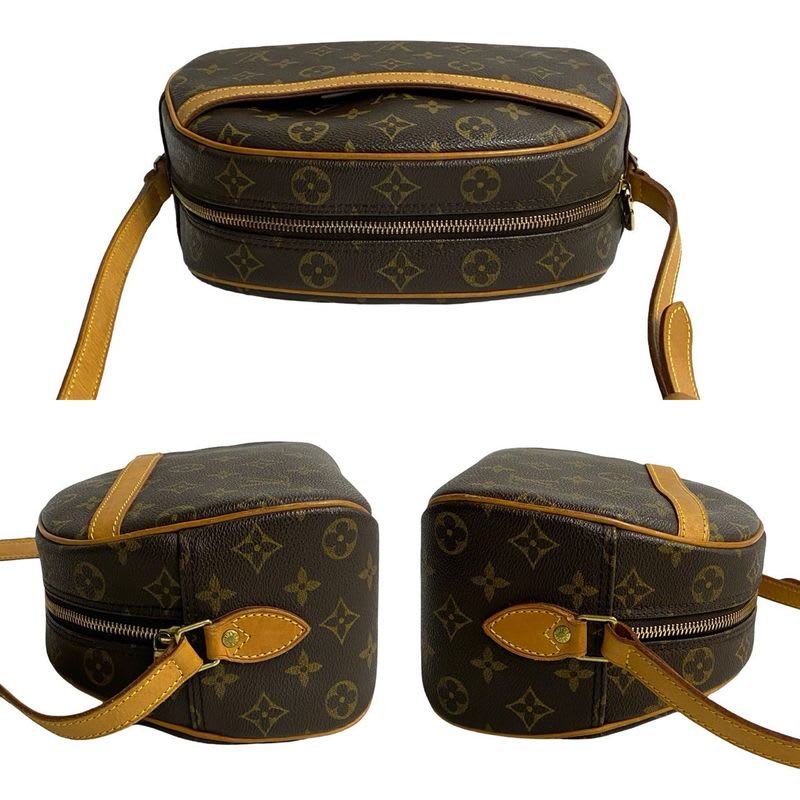 Louis Vuitton Blois Monogram Leather Mini Shoulder Bag Pochette Sacoche Brown — view 6