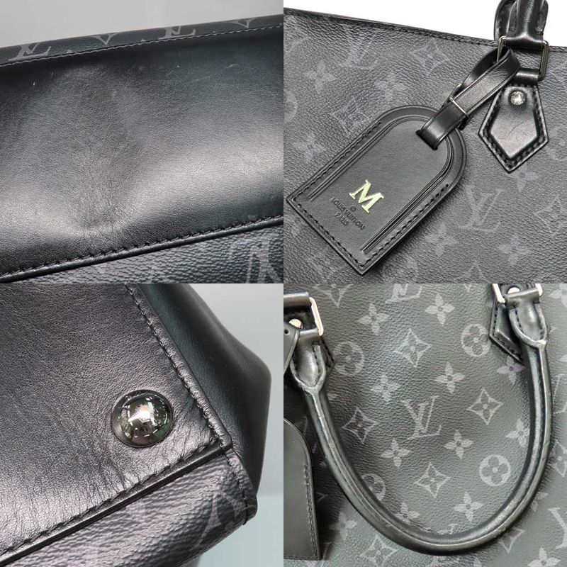 Louis Vuitton Grand Sac Monogram Eclipse Tote Bag Black Gray — view 8