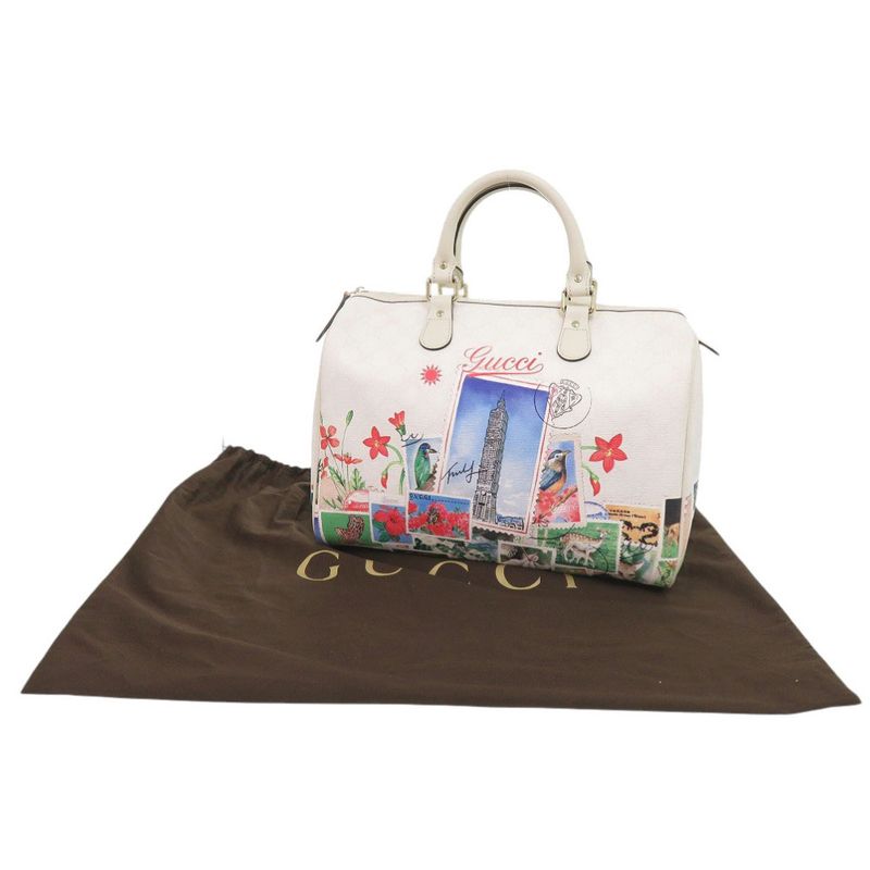 Gucci 2-Way Taipei Limited Edition 101 Leather White Boston Bag — view 2