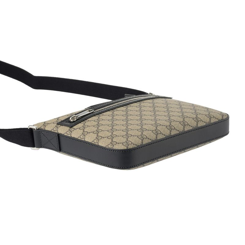 Gucci Shoulder Bag GG Supreme Beige Black — view 3
