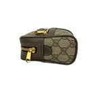 Gucci GG Supreme Ophidia Waist Pouch Leather Body Bag Shoulder Brown F2029