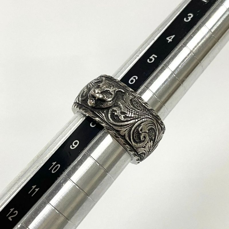 Gucci Taiga Head Arabesque Garden Silver Ring 8 — view 7