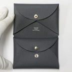 Hermes Calvi Duo Ardoise Epson Coin Case Card Gray — view 5