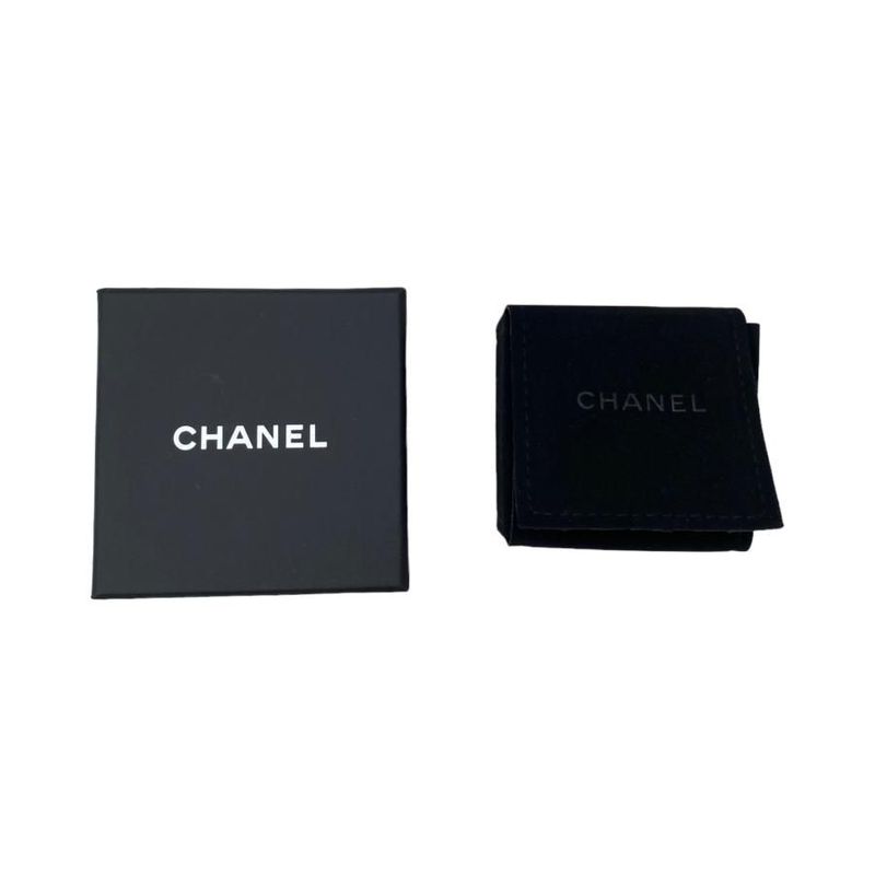 Chanel Aba913 No032 Metal & Strass Silver Gold Crystal Clover — view 8