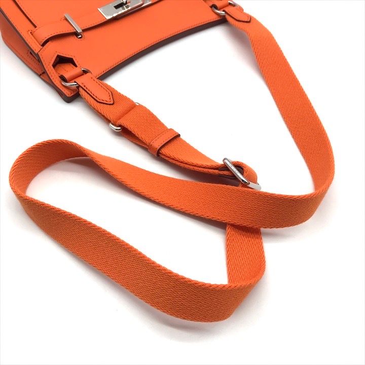 Hermes Items Jypsiere Mini Evercolor Orange Phardware Shoulder Bag — view 7