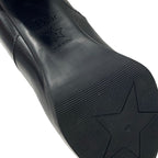 Christian Dior D-town Boots Short Shoes Leather Black Gold Logo — view 7