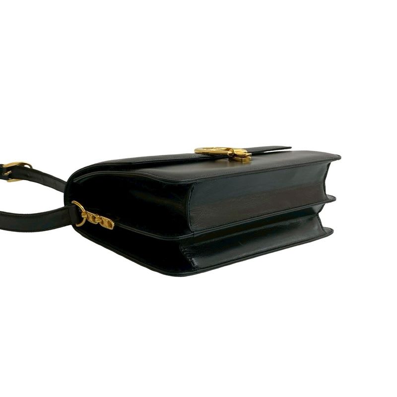 Celine Vintage Carriage Hardware Horseshoe Leather Semi