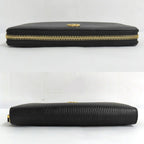 Gucci Double G Zip Around Wallet Black Gold Hardware Leather — view 3