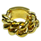 Saint Laurent Chunky Chain Ring Accessories Small Logo GP Gold 5 — view 7