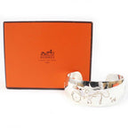 Hermes Vintage Carreche Carriage Dog Bracelet Bangle Silver — view 3