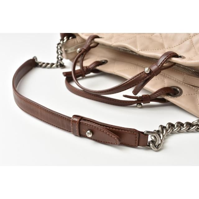 Chanel Tote Shoulder Bag 2-Way Beige Brown — view 3