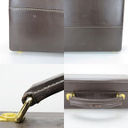 Loewe Business Bag Leather Brown Beige Gold Hardware Attache Case Hard — view 6