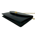 Celine Vintage Star Ball Logo Hardware Calf Leather Chain Shoulder Bag Pochette — view 9