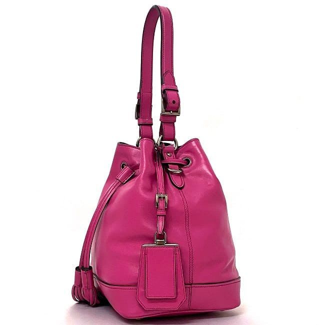 Prada Draw String 2-Way Bag Pink Fuxia Fuchsia Bn2785 — view 3