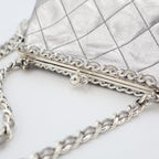 Chanel Fishmouth Chain Shoulder Bag Silver Vintage 3 rd — view 8
