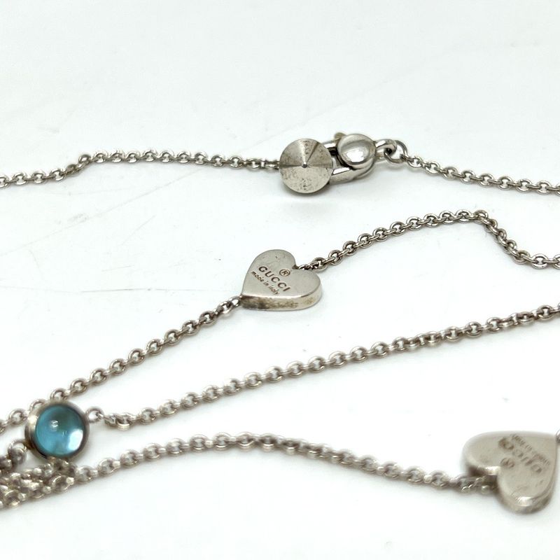 Gucci Necklace Blue Topaz Heart in SV 925 Silver — view 6